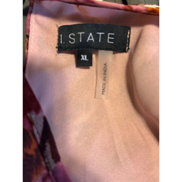 1. STATE Floral Flutter Sleeve Blouse – Pink/Orange Print – Size XL – - Picture 3 of 5